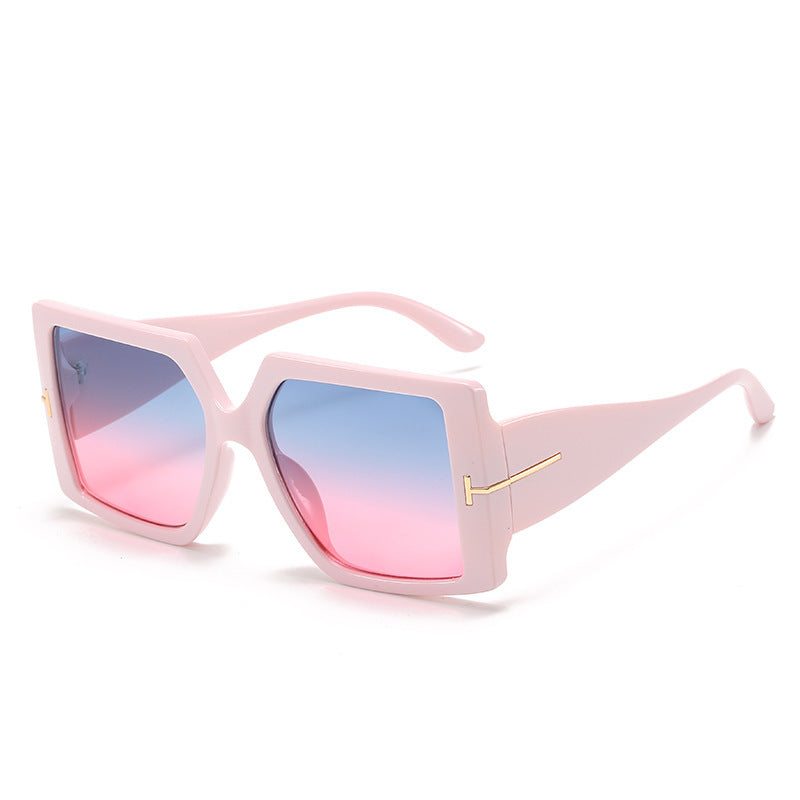 Oversized Geometrische Schild Sonnenbrille Karnz