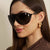 Damen Cat-Eye Sonnenbrille mit einzigartigem Design und schützendem UV-Filter Karnz