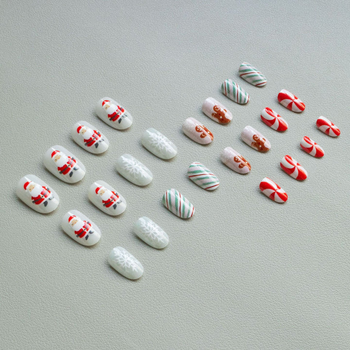 Festliches Lebkuchen-Nagelkunst-Set