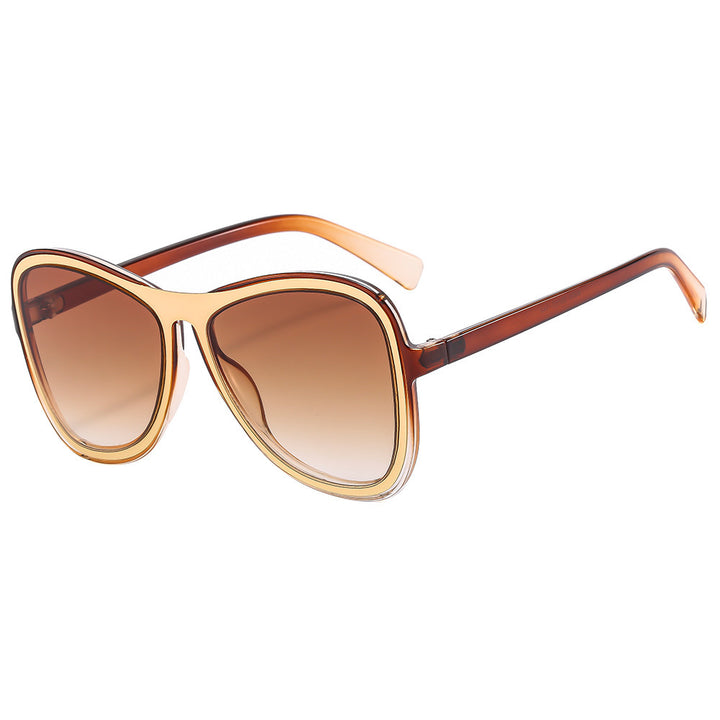 Damen oversized Sonnenbrille mit modernem Schildpatt-Design Karnz