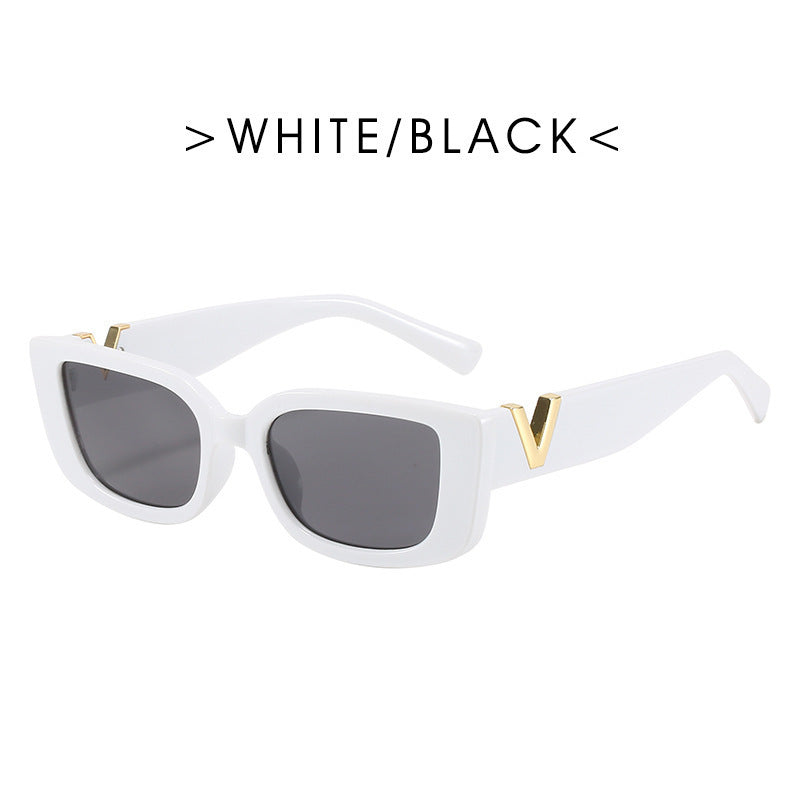Retro-inspirierte geometrische Rahmen-Sonnenbrille Karnz