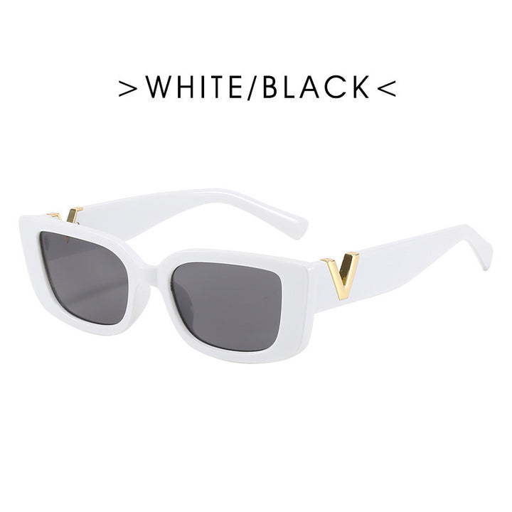 Retro-inspirierte geometrische Rahmen-Sonnenbrille Karnz