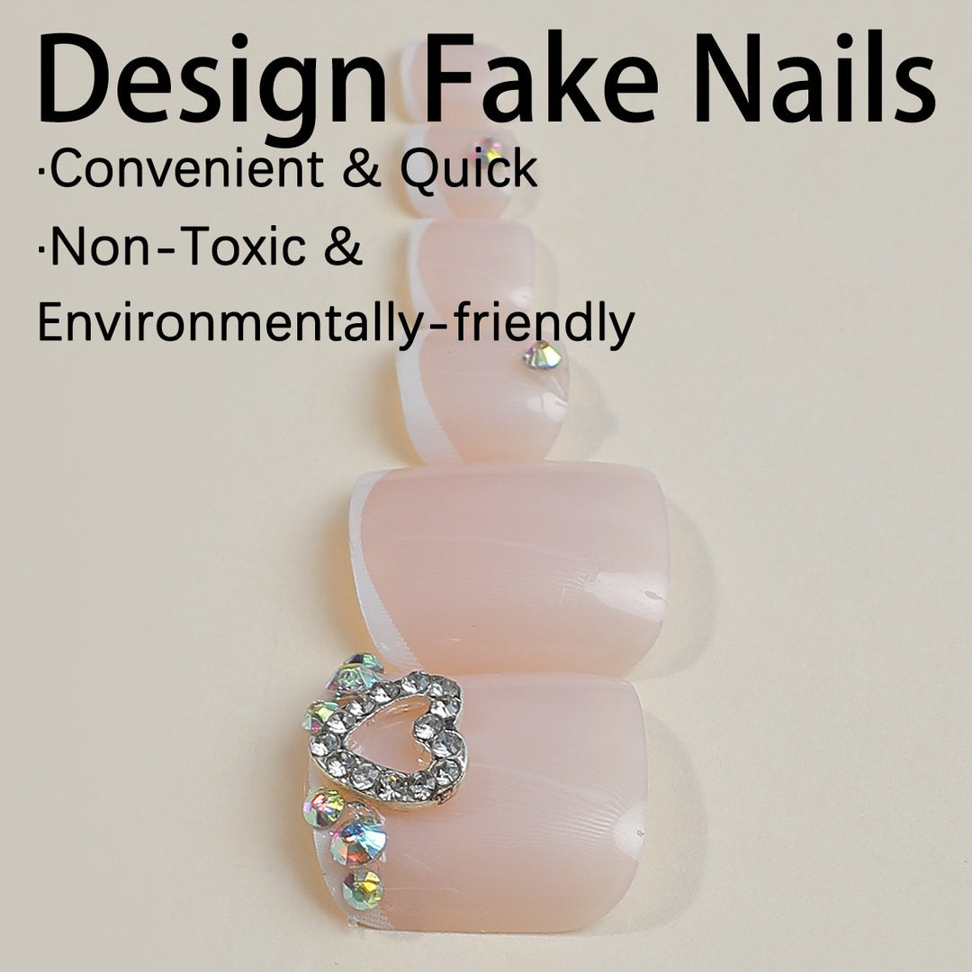 Kunstnagelset mit Glitzer- und Schmuckdetails Karnz