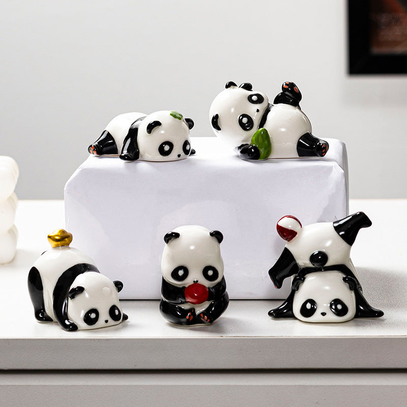 Niedlicher Panda Dekorationsfigur Karnz