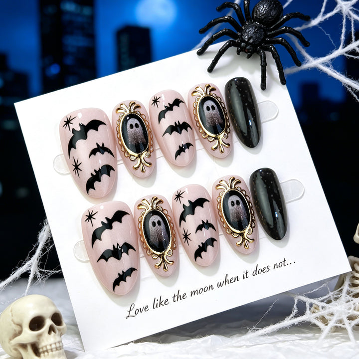 Gothische Halloween-Themen Press-On Nagelkunst Set