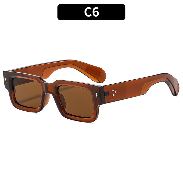 Chunky rechteckige Sonnenbrille
