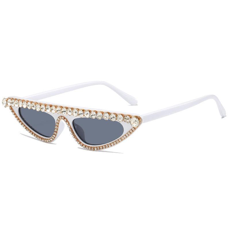 Damen Cat-Eye Sonnenbrille mit funkelndem Steinbesatz Karnz