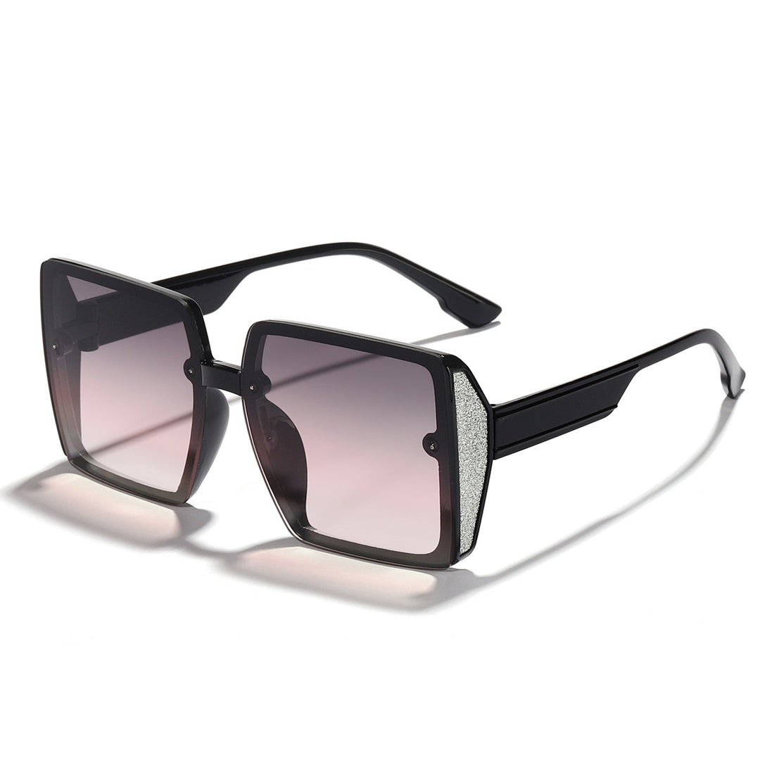 Damen oversized Sonnenbrille mit glänzendem Akzent Karnz