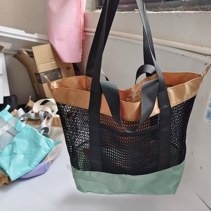 Luftige Strandtasche mit Großem Stauraum und Netzdesign Karnz