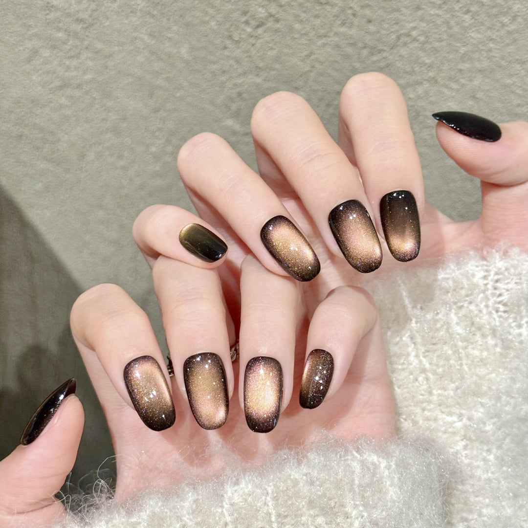 Wunderschönes Ombre Glitzer Press-On Nagelset