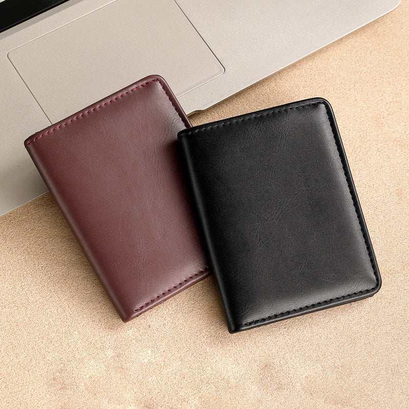 Klassische Bi-Fold Leder Geldbörse