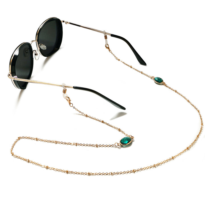 Eleganter mit Edelsteinen verzierter Brillenhalter Karnz