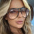 Damen modische Sonnenbrille im stylischen Pilotenlook Karnz