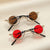 Damen Modische runde Sonnenbrille mit elegantem Metallrahmen Karnz