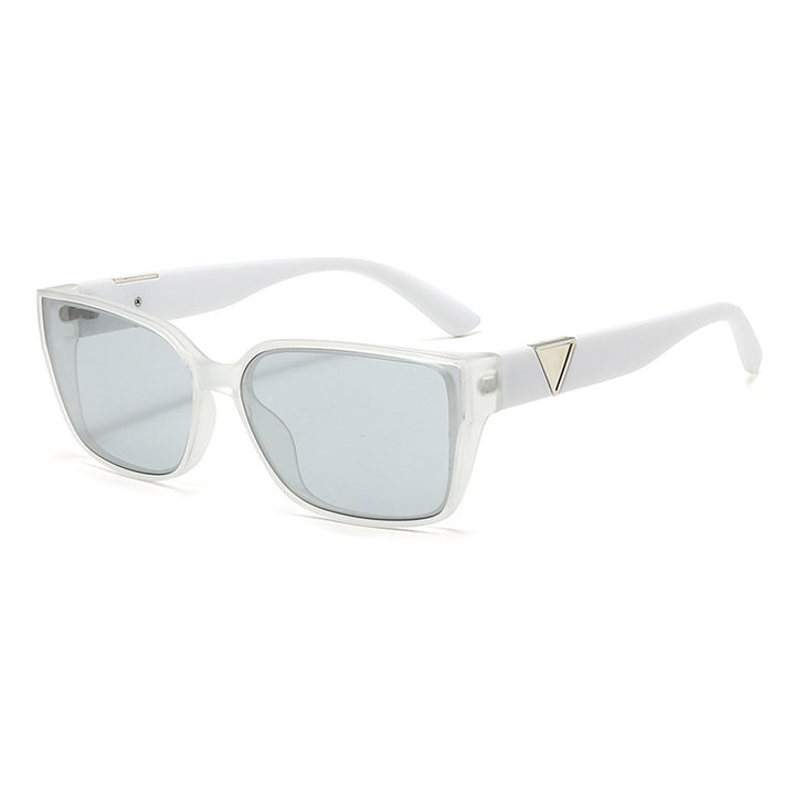Damen Oversized quadratische Sonnenbrille mit eleganten Akzenten Karnz