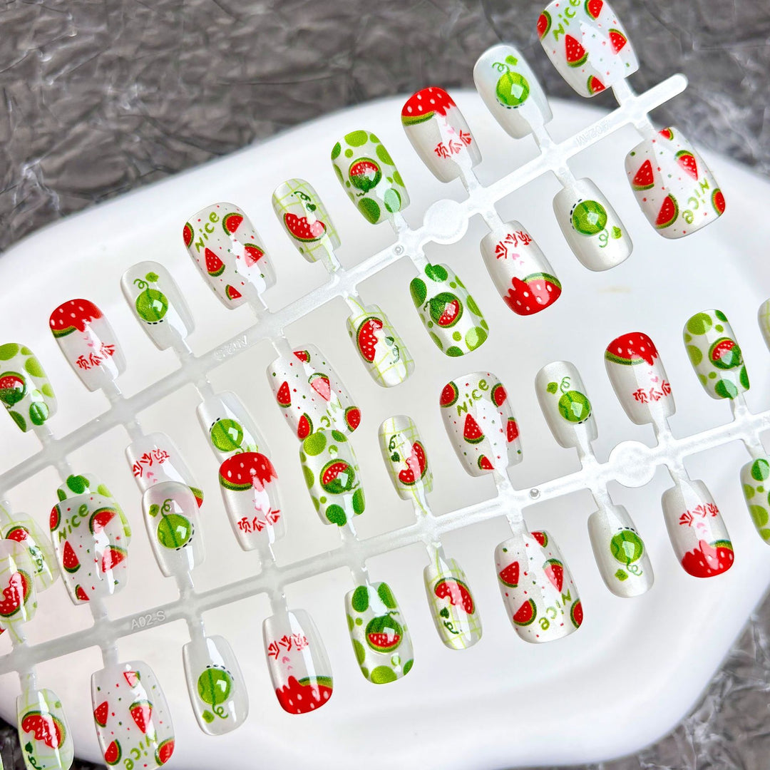 Frucht-inspirierte Press-On-Nagelset