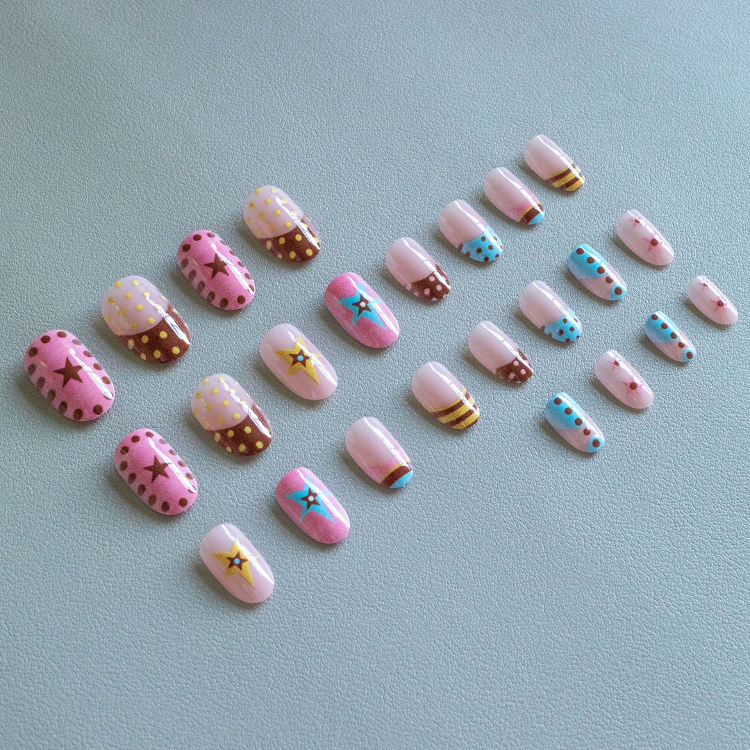 Kreatives Star-Design Nagelkunstset