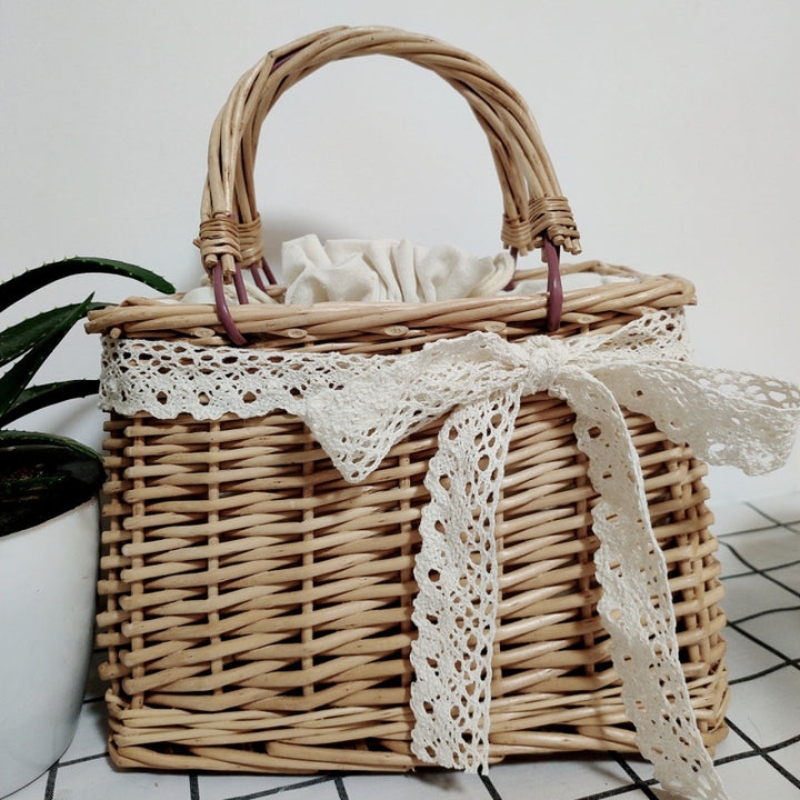Damen Handtasche mit Perlenkette Karnz