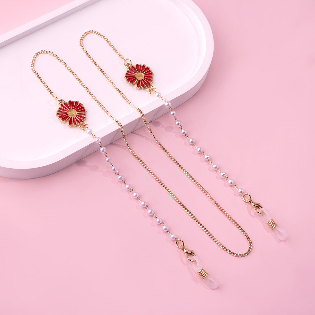 Blumen Design Brillen Kette Karnz
