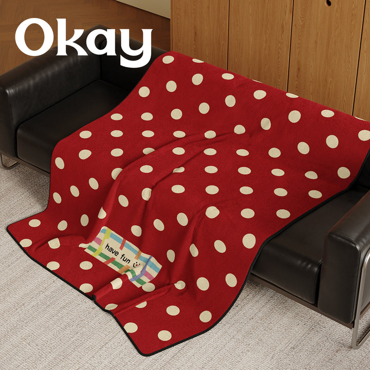 Weiches Fleece Polka Dot Wurfdecke