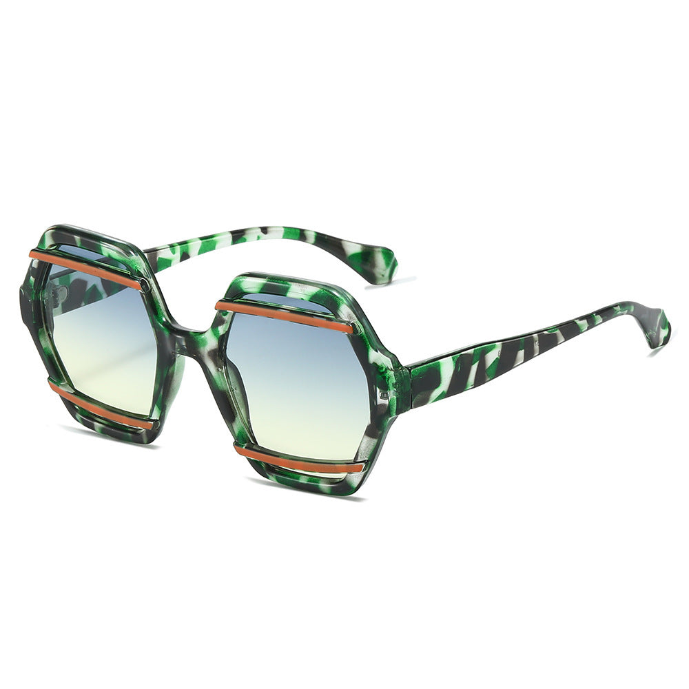 Oversized geometrische Sonnenbrille Karnz