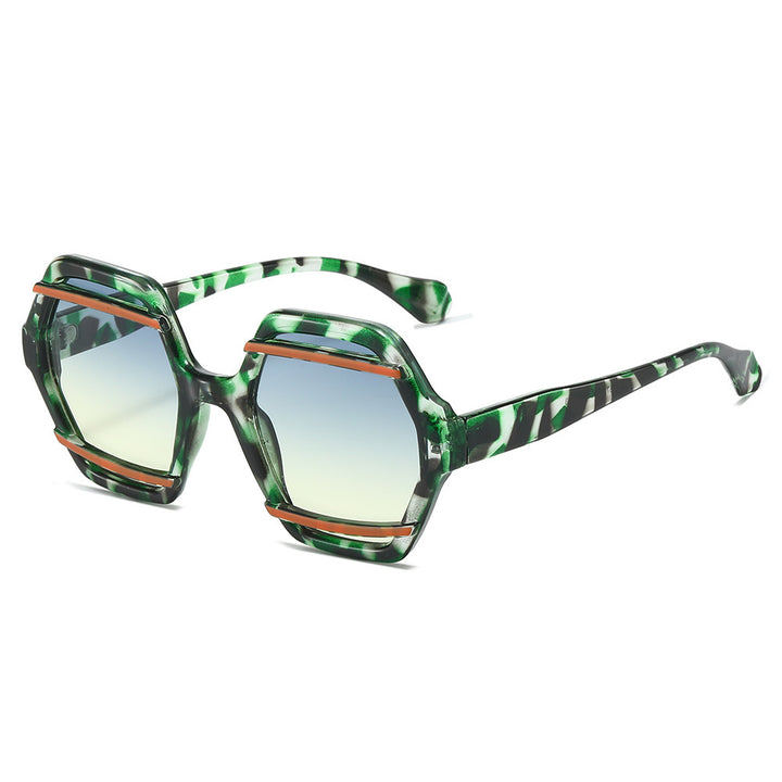 Oversized geometrische Sonnenbrille Karnz
