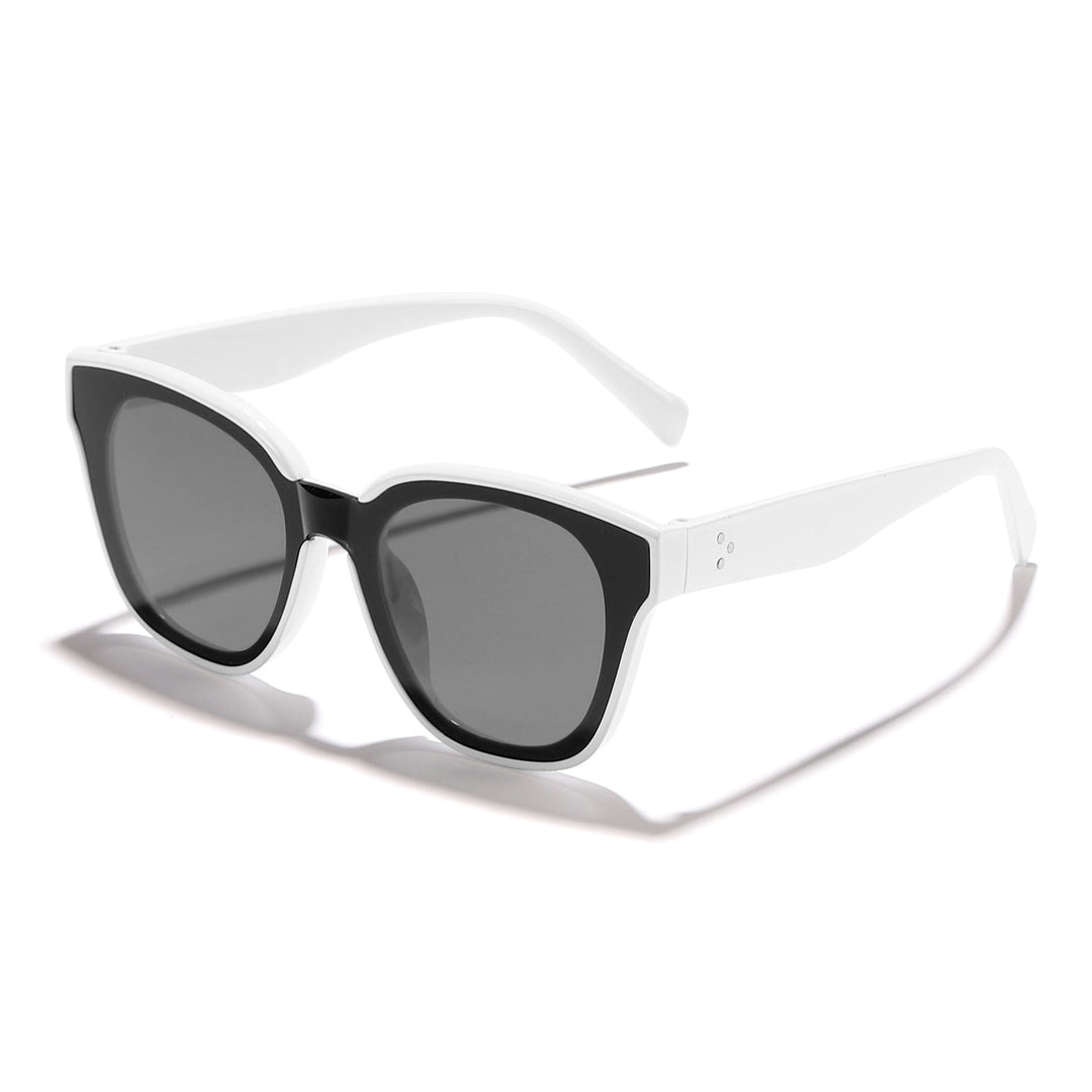 Damen modische Sonnenbrille mit breitem Rahmen und sanften Gläsern Karnz