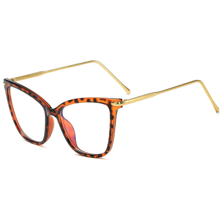 Damen Cat-Eye Brille mit filigranem Metallrahmen Karnz