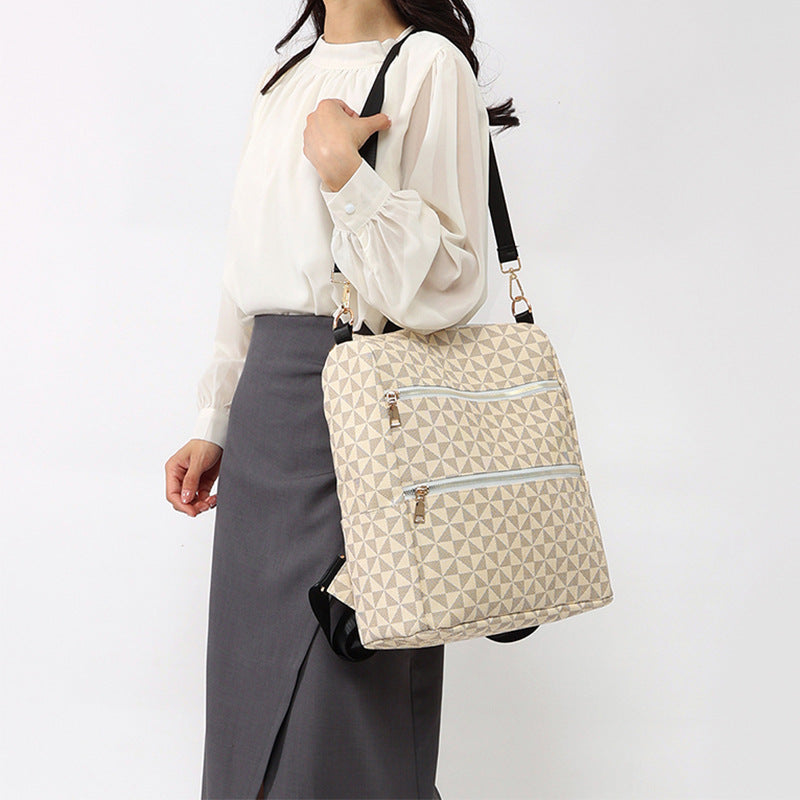 Stylischer geometrischer Druck-Rucksack