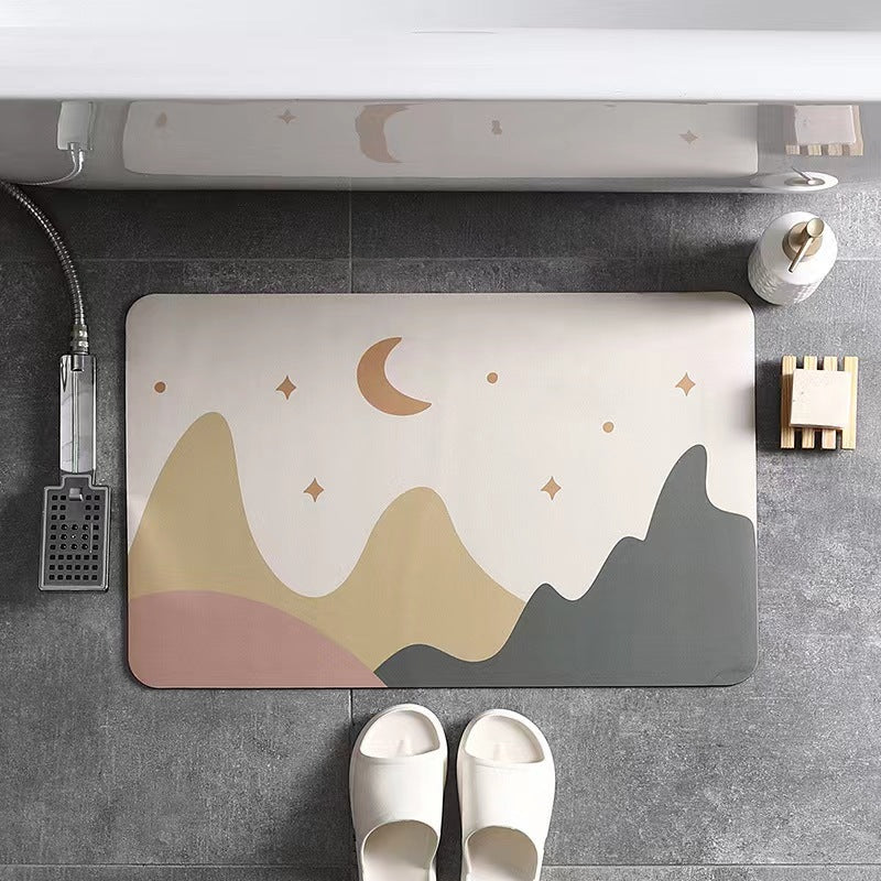 Abstrakte Landschaft Badmatte Karnz