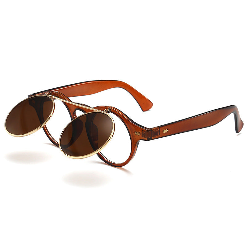 Damen elegante Sonnenbrille mit doppeltem Rahmen Karnz