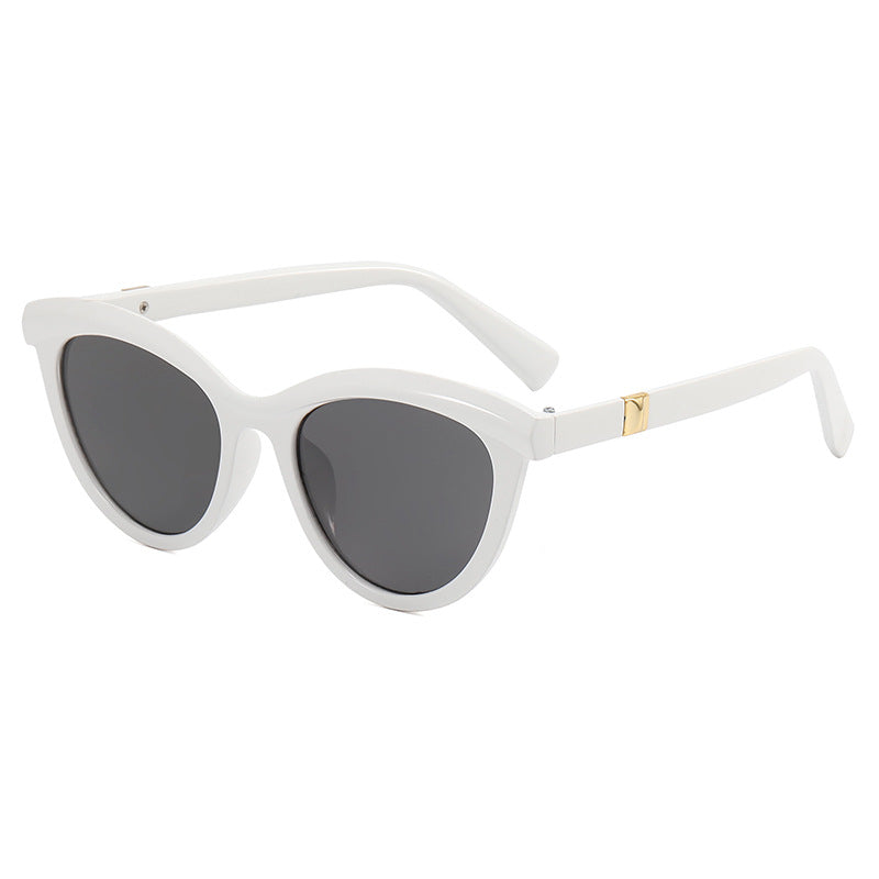 Damen elegante Cat-Eye Sonnenbrille mit stilvollem Metallrahmen Karnz
