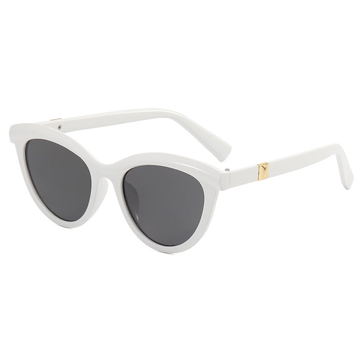 Damen elegante Cat-Eye Sonnenbrille mit stilvollem Metallrahmen Karnz