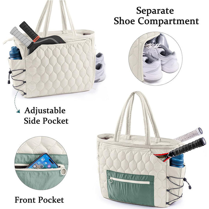 Quilted Multi-Compartment Sport Tote Bag Karnz