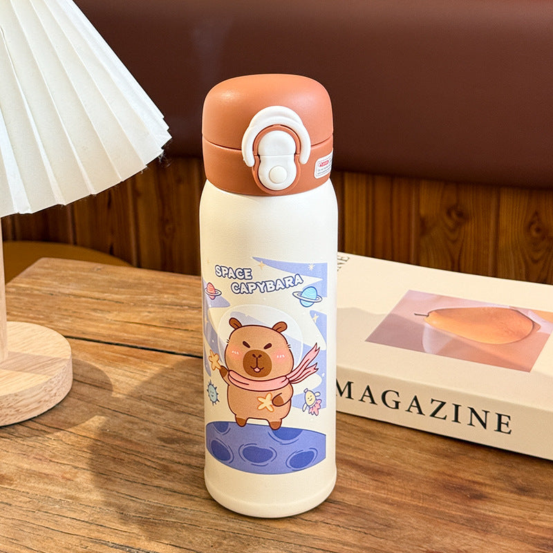 Damen Isolierte Trinkflasche mit bunt gestaltetem Tiermotiv Karnz