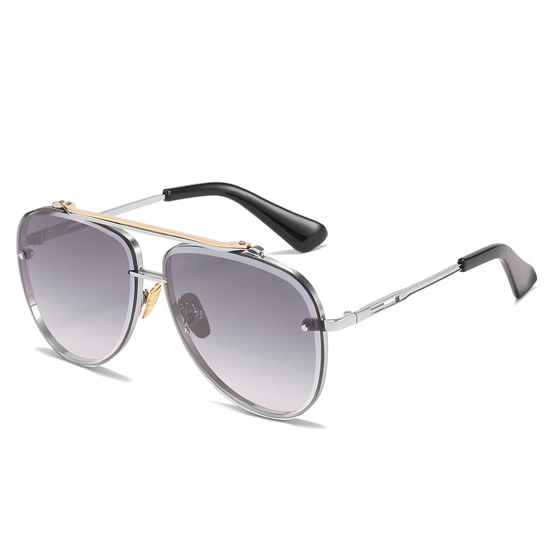 Damen Oversized Piloten-Sonnenbrille mit verstellbaren Nasenpolstern und hochwertigem Metallrahmen Karnz