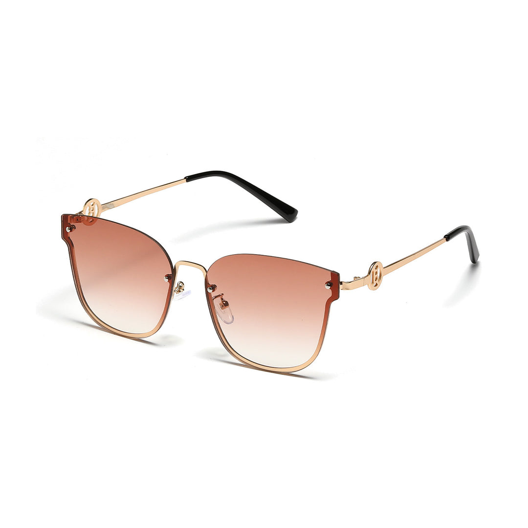 Damen modische oversized Sonnenbrille mit einzigartigem Verlauf Karnz