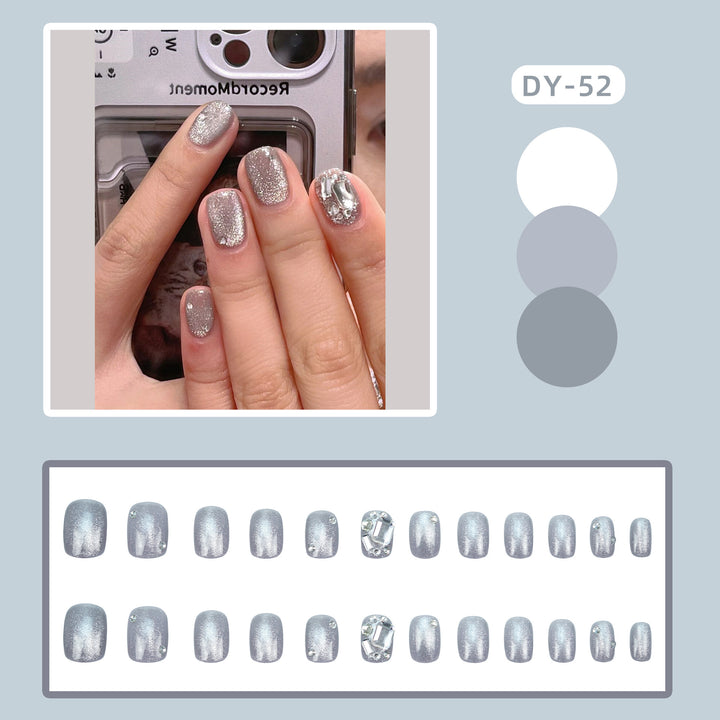 Glamourös Glitter Druck-On Nagelkunst