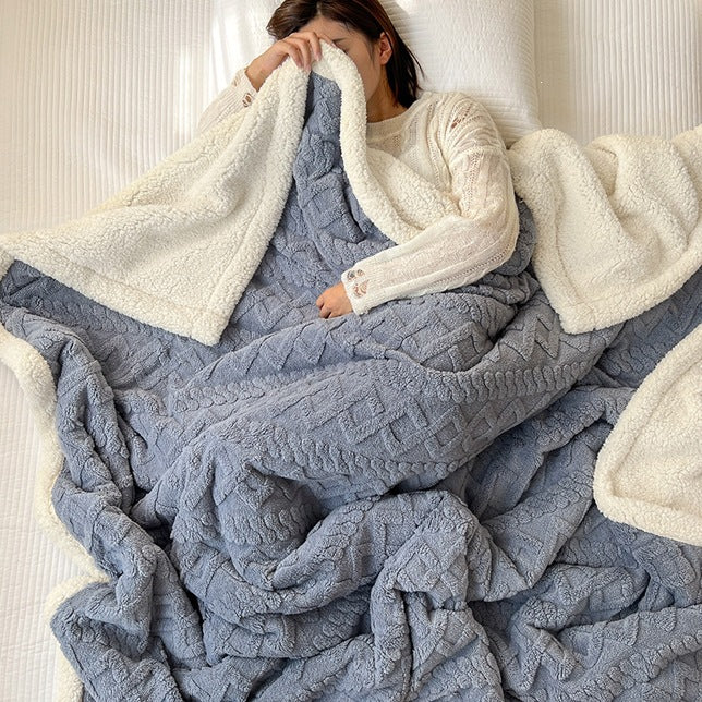 Luxuriöse Plüsch Sherpa Throw-Decke