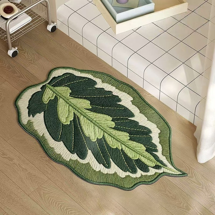 Monstera-Blatt-förmige Fußmatte Karnz