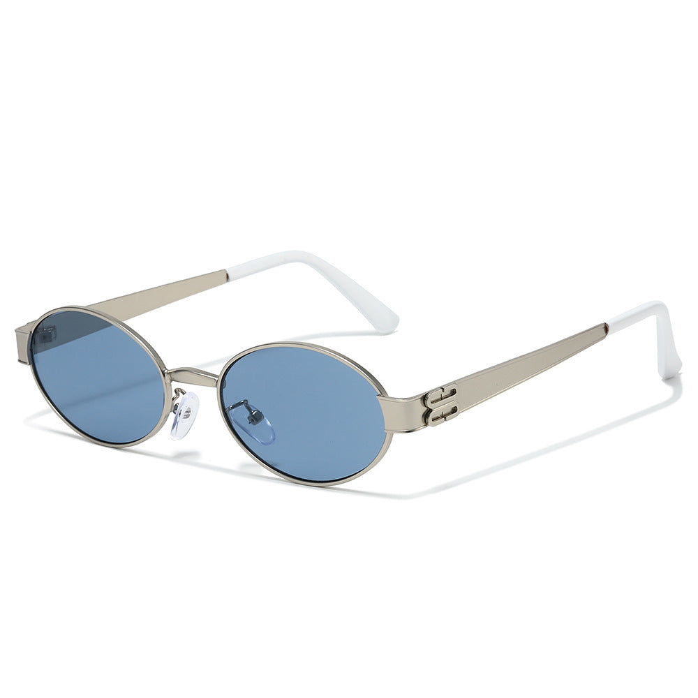 Vintage-inspirierte ovale Sonnenbrille Karnz