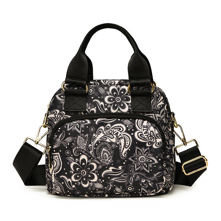 Stylische Blumendruck-Handtasche Karnz