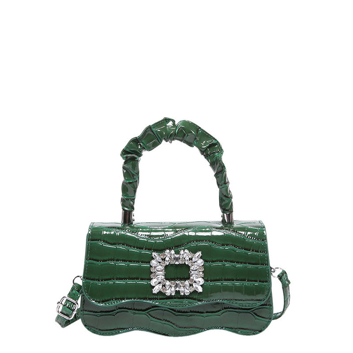 Glamouröse Krokodiltextur Abendhandtasche Karnz