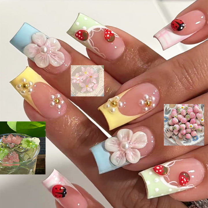 Floral Art Press-On Nageldesign Karnz