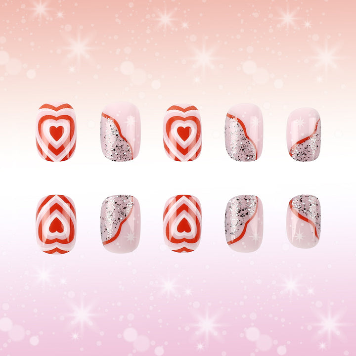 Herz-Themen Gel Nagelkunst Karnz