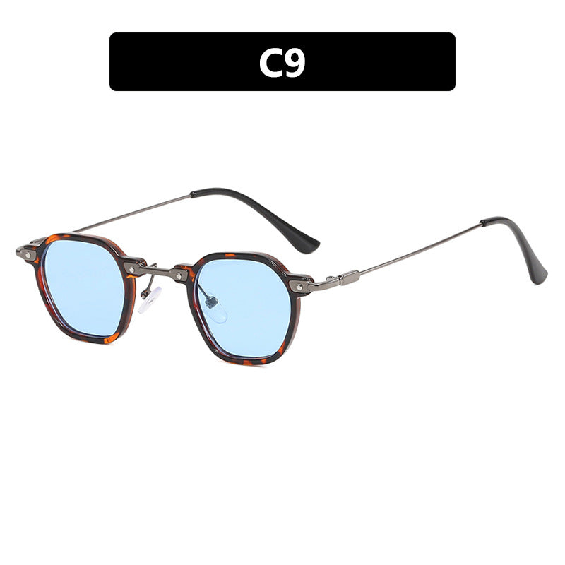 Damen stilvolle Sonnenbrille mit einzigartiger sechseckiger Form und robustem Rahmen Karnz