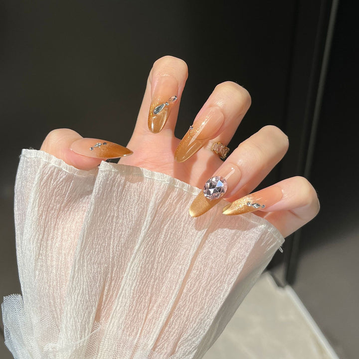 Glamouröse Lange Stiletto Press-On Nail Extensions Karnz