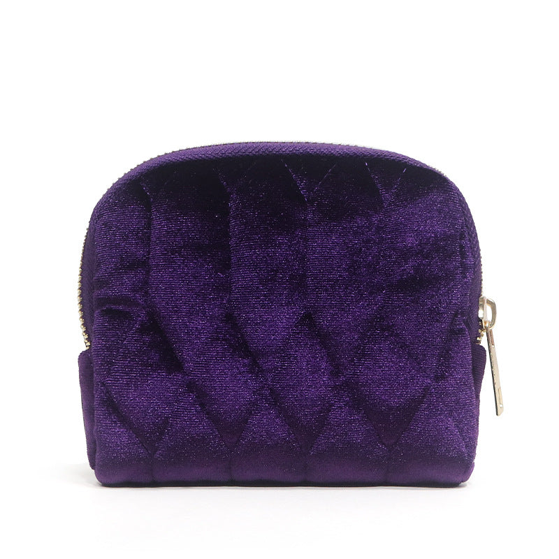 Luxuriöse gesteppte Samt-Make-up-Tasche