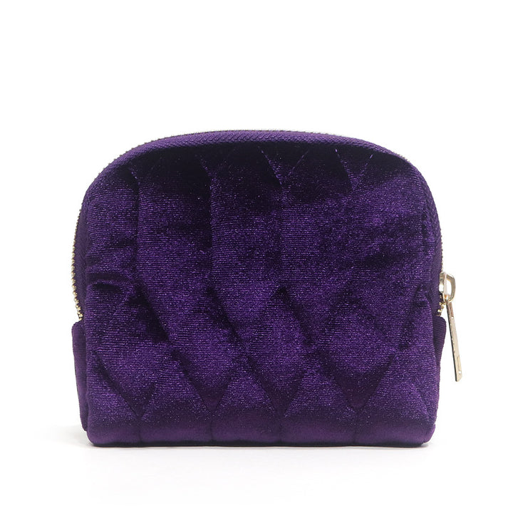 Luxuriöse gesteppte Samt-Make-up-Tasche