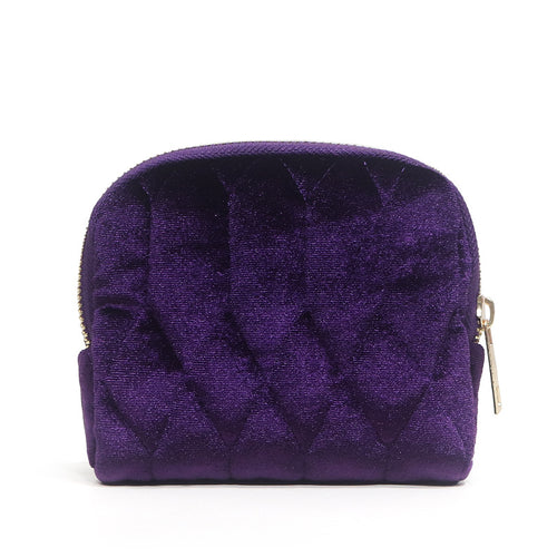 Luxuriöse gesteppte Samt-Make-up-Tasche